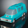 Turquoise Toy Car With Streamlined Design Multiple Windows And License Plate L322